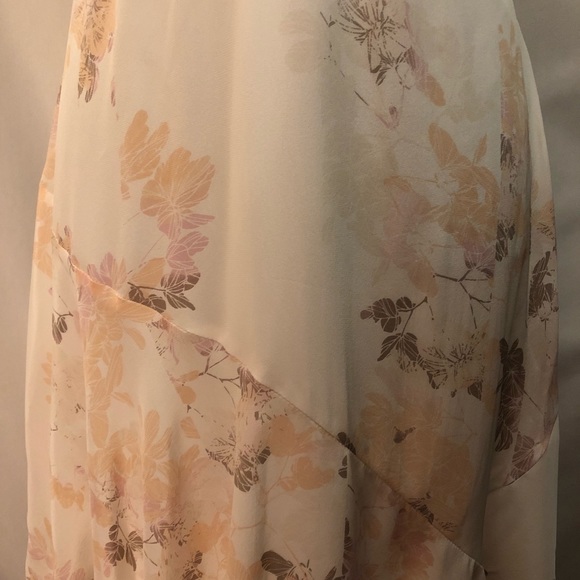 CLUB MONACO Trina Dress 100% Silk Apricot Ivory - Picture 7 of 8